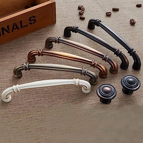 Vintage Ceramic Drawer Knobs 6 Pcs Cabinet Hardware Ivory White G35862