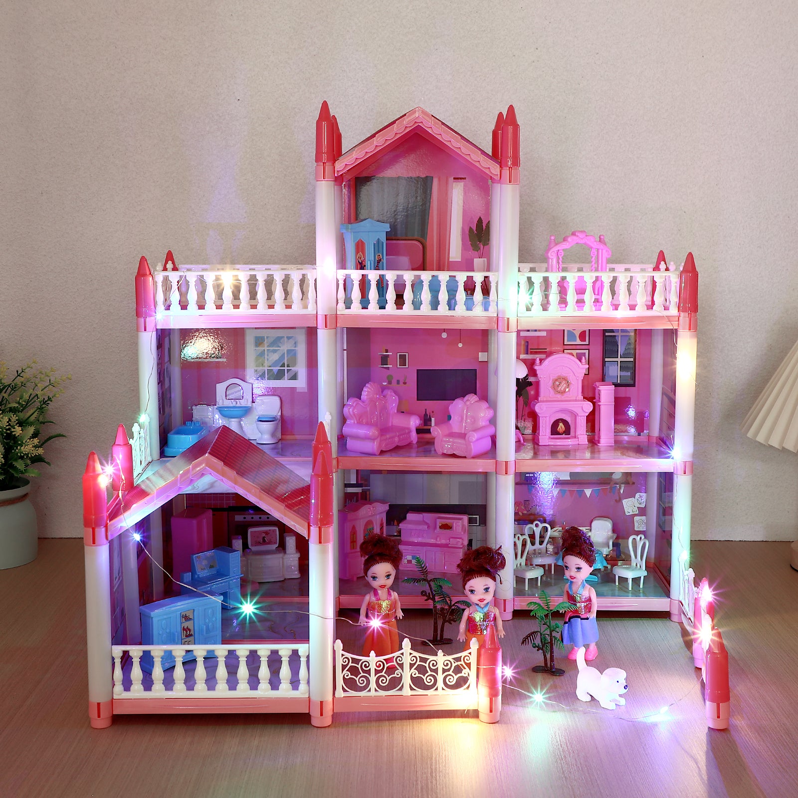 Children's Play House Princess Mansion Dollhouse Toy with Accessories F36147