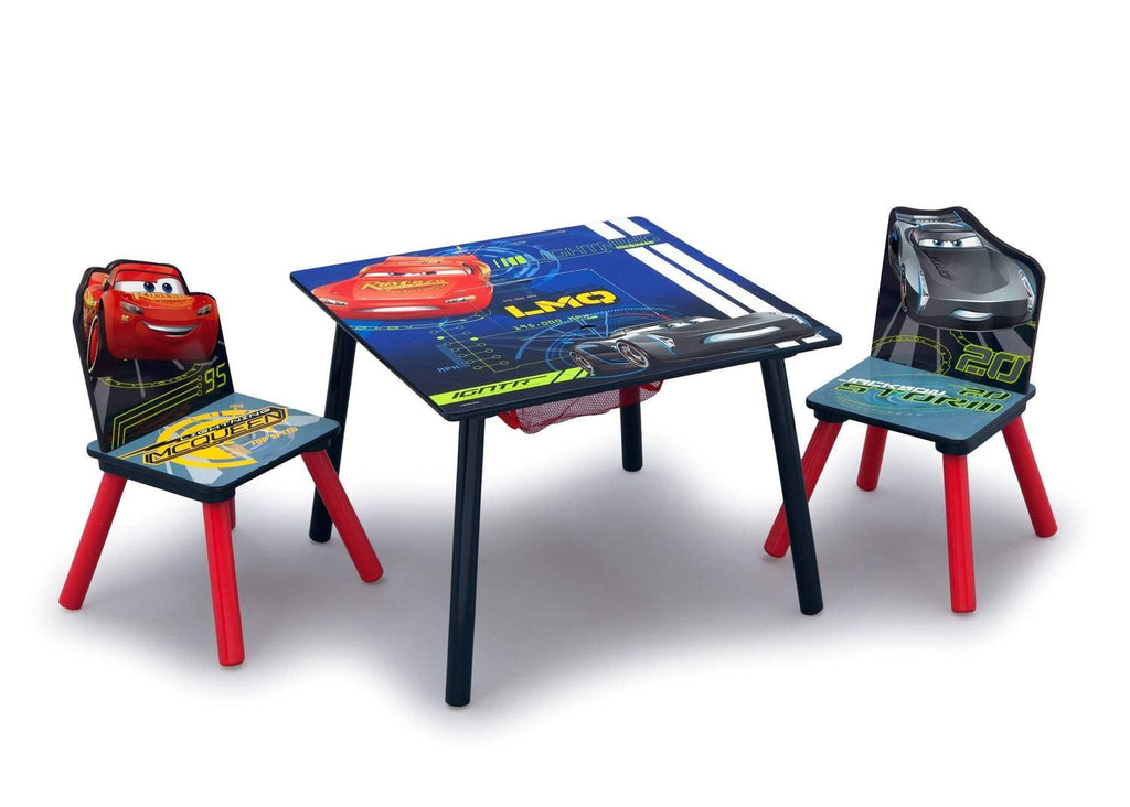 Delta Children Multi-Bin Toy Organizer with Disney/Pixar Cars Table and Chair Set X1318