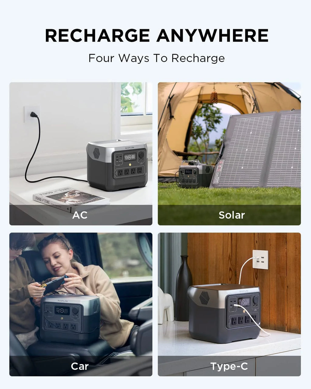 EcoFlow RIVER 2 Pro Portable Power Station 770Wh LiFePO4 Solar Generator B92142