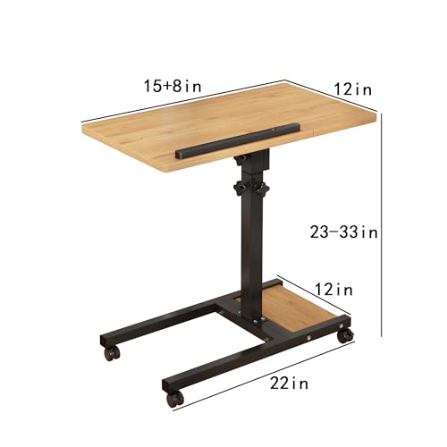 Mobile Adjustable Height Laptop Stand with Wheels and Mouse Pad V910