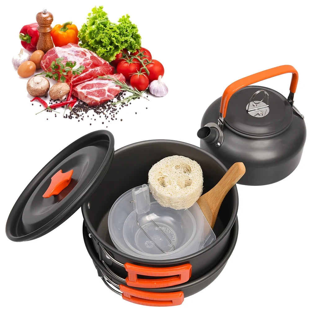 ZTOO 10 Piece Aluminum Camping Mess Kit W331