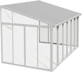 Palram - Canopia SanRemo 10x14 Enclosed Patio Cover Outdoor Canopy, White DIY Sunroom Kit Lean to Gazebo with Walls to Cover Patio Furniture, Deck, & Porch, UV Protected Polycarbonate Shelter
