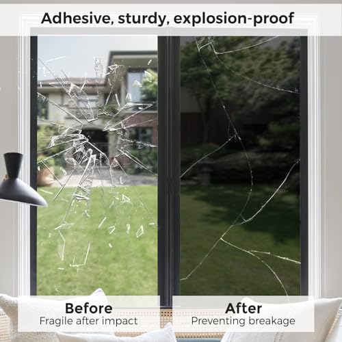 Coavas Window Privacy Film Frosted Glass Decorative Static Cling Sun Blocking Removable Q7188