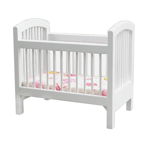 1/12 Scale Dollhouse Wooden Crib Furniture Set G556310