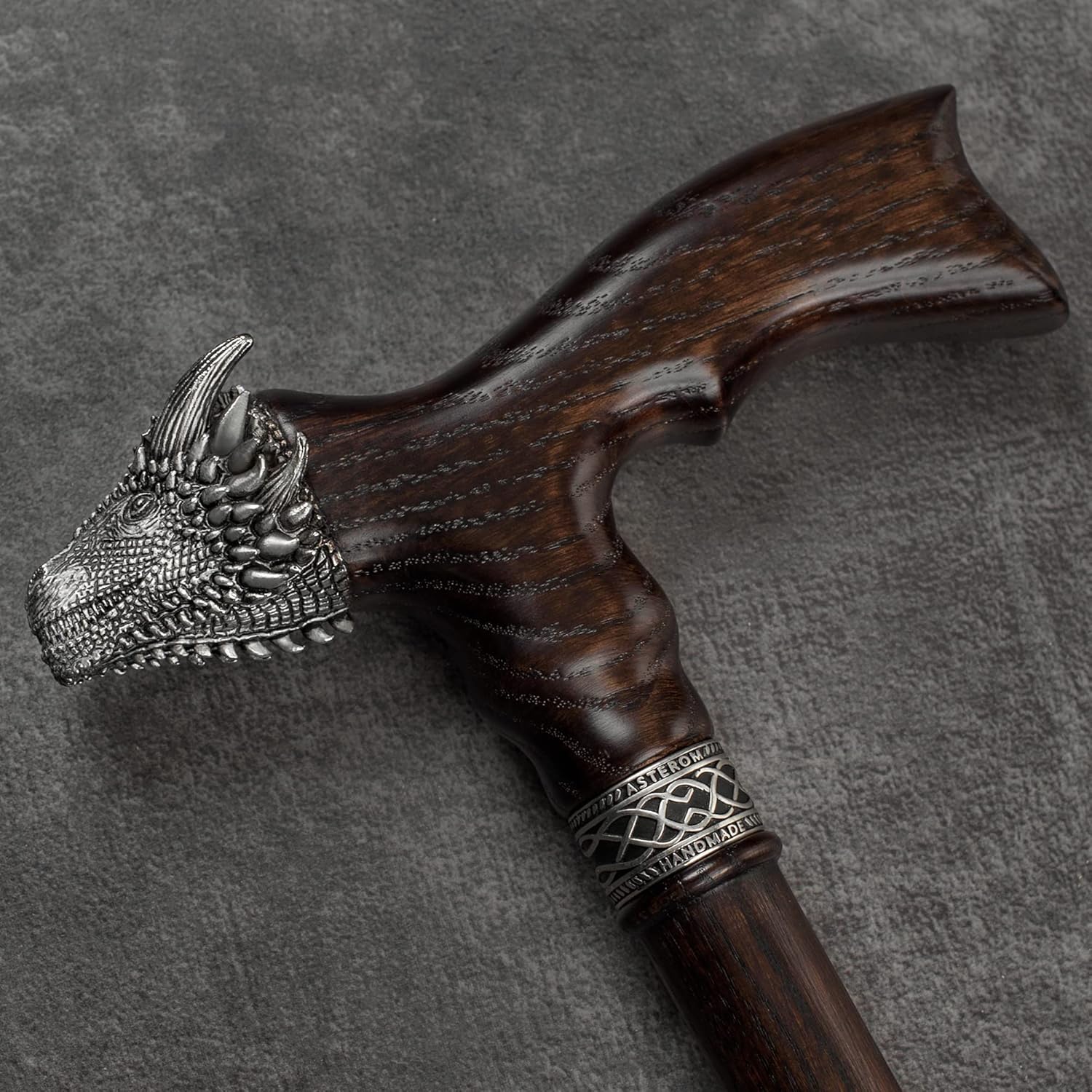 Asterom Handmade Wooden Walking Cane Dragon Walking Stick T167278