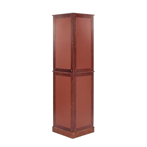 Henf 72" Tall Corner Cabinet with LED Light and Glass Doors X9549