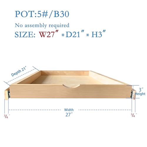 NS Soft Close Cabinet Drawer Wood Pull Out Tray Organizer Q910832