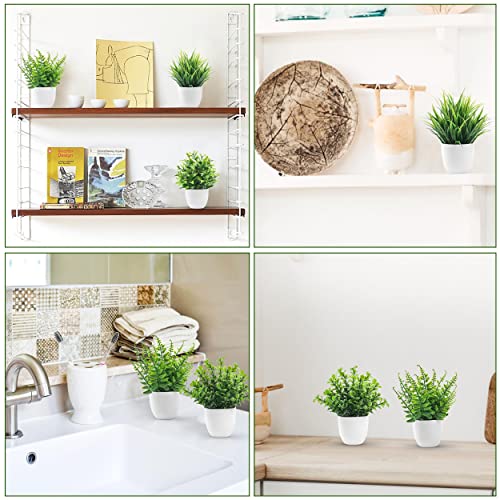 Der Rose 4 Pack Small Artificial Potted Plants Indoor Decor J918727