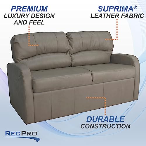 RecPro Charles 65" Jack Knife RV Sleeper Sofa with Arms, Mahogany F330