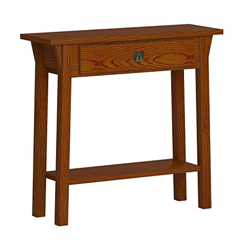 Leick Home 8233 Mission Console Table, Solid Wood, Medium Oak Finish X7801