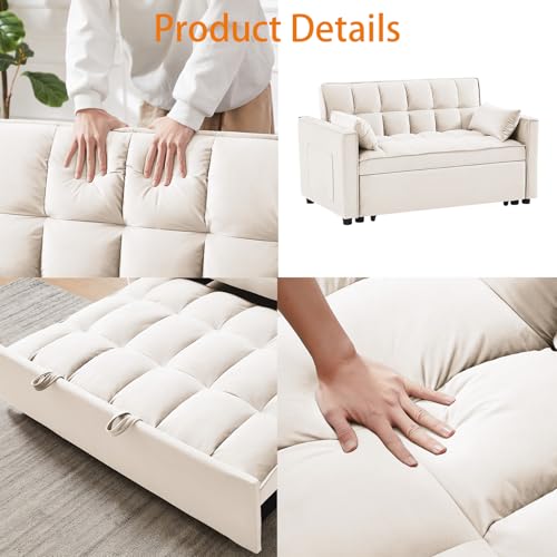 Sleeper Sofa Bed 3 in 1 Convertible Futon Couch with Reclining Backrest L1199