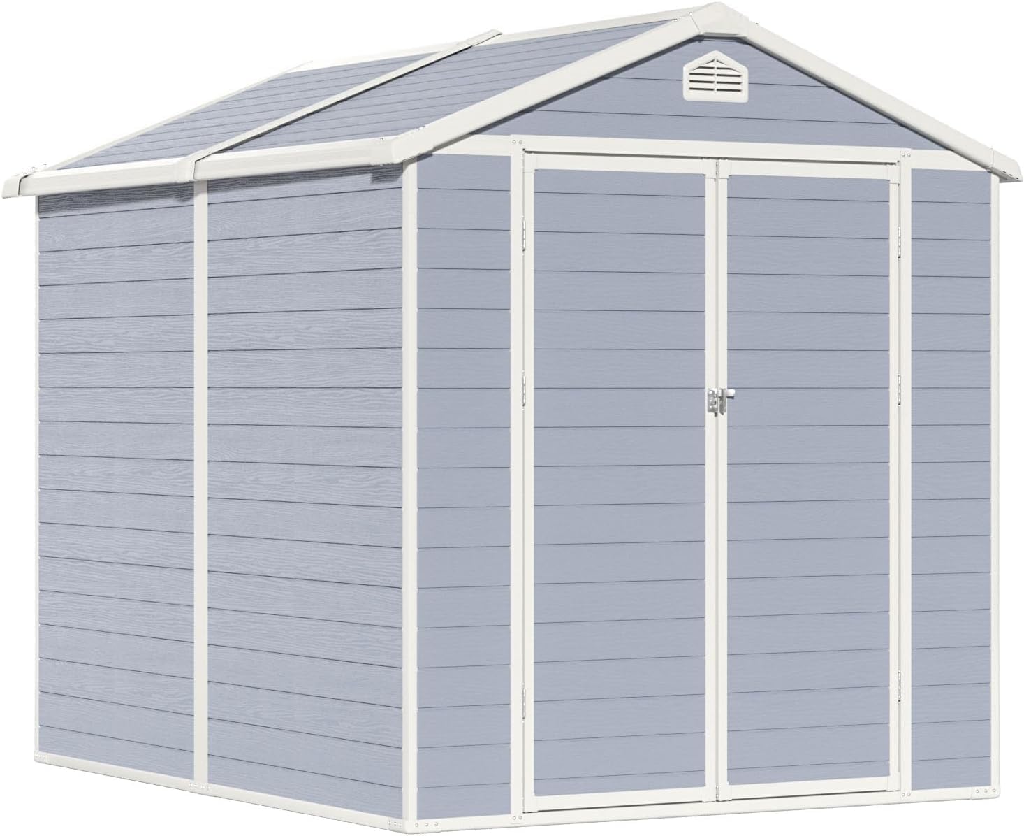 Aoxun 6'x8' Resin Outdoor Storage Shed for Backyard, Gray J1146