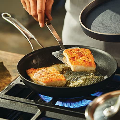 Anolon X Hybrid Nonstick Cookware Set, 12 Piece, Charcoal Gray B384083