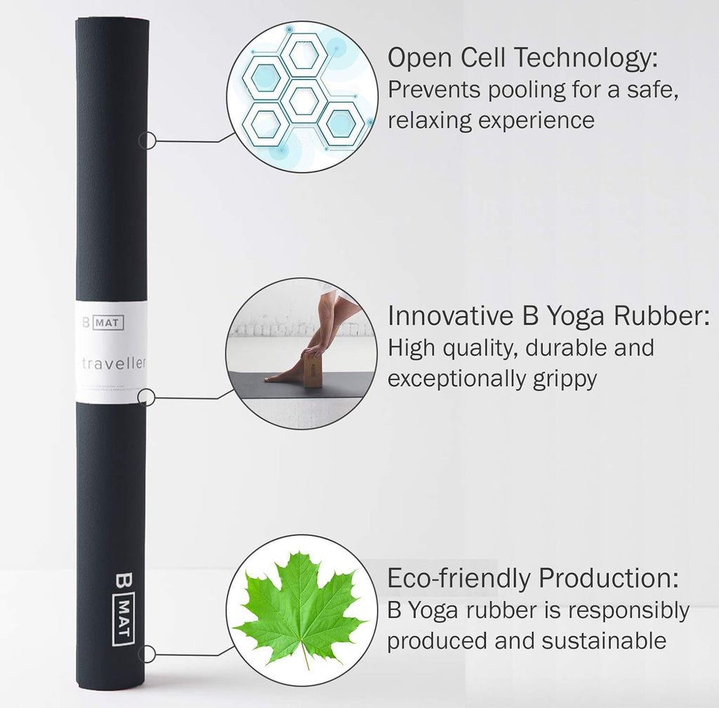B Yoga Black Traveller Mat R321