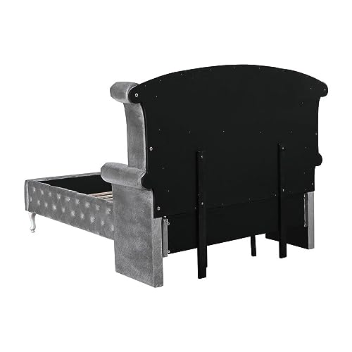 Deanna Tufted Upholstered Bed Grey, Eastern King C262086