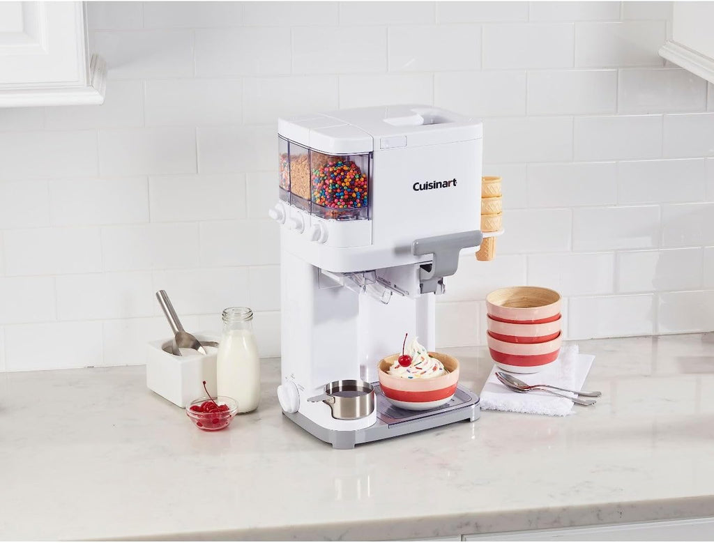 Cuisinart Soft Serve Ice Cream Machine, 1.5 Quart, White, ICE-48 B167885