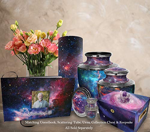 Cosmic Galaxy Keepsake Urns for Human Ashes with Velvet Gift Box X613