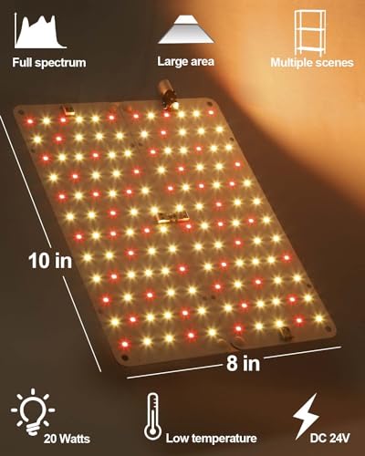 Grow Light for Indoor Plants, 20W Full Spectrum LED with On/Off Switch V65189