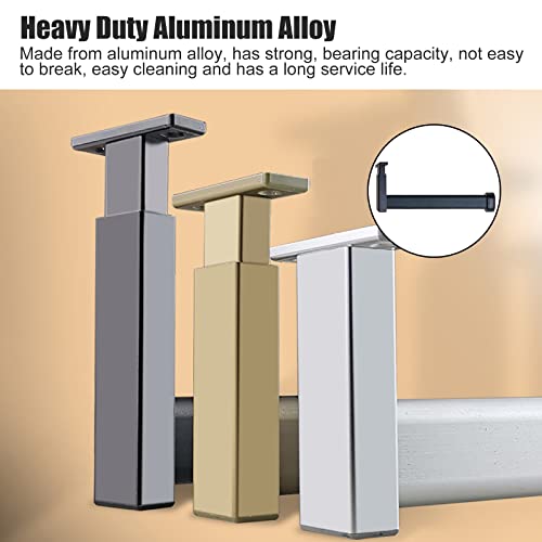 Closet Hanging Clothes Rod, Heavy Duty Wardrobe Pole Support with Screws & Flange N91342