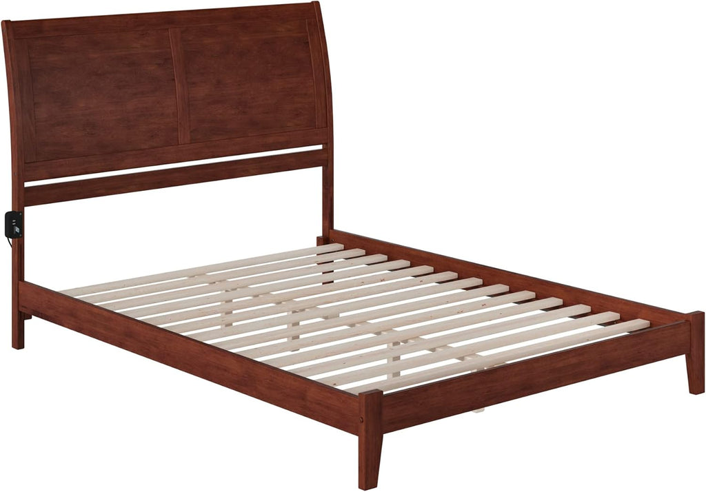 AFI Portland Low Profile Wood Platform Bed King Walnut G882
