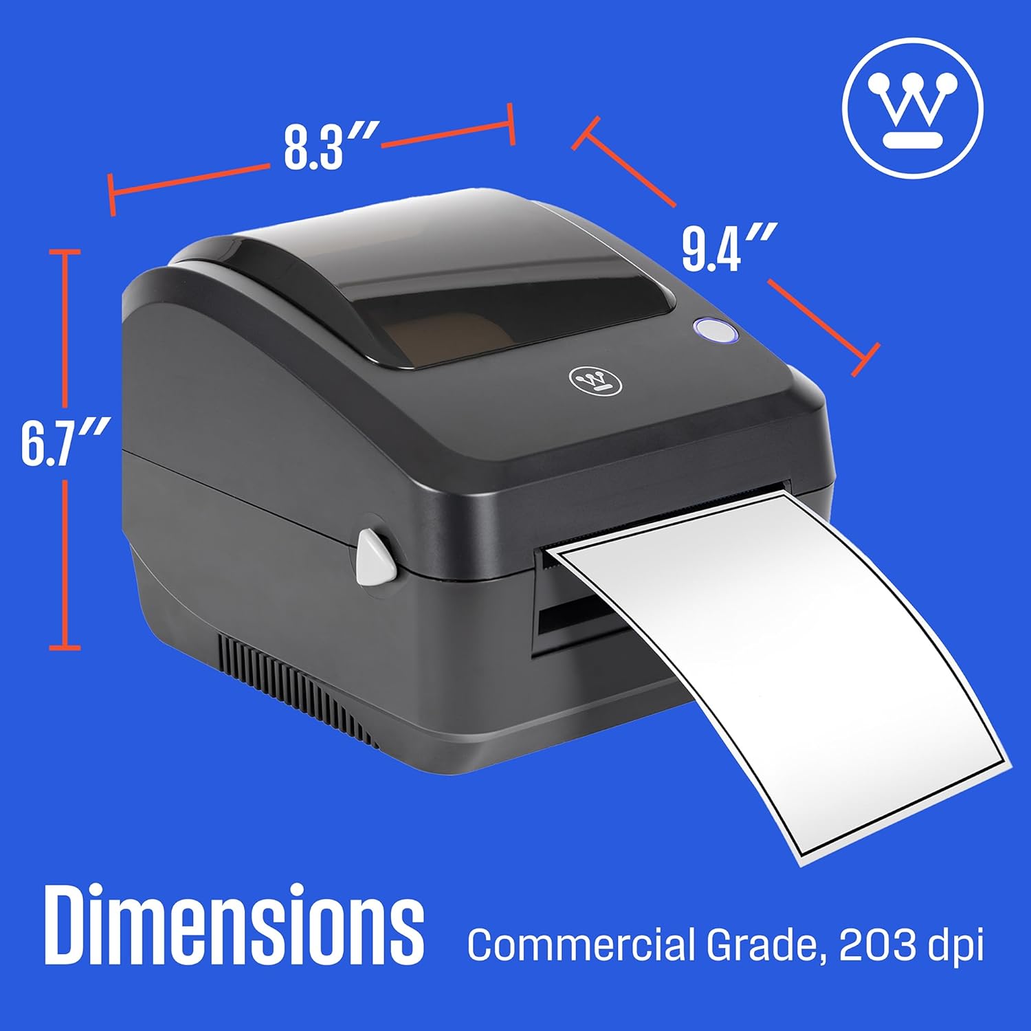 Westinghouse Direct Thermal Label Printer USB, Commercial Grade, 4x6 Labels K67885
