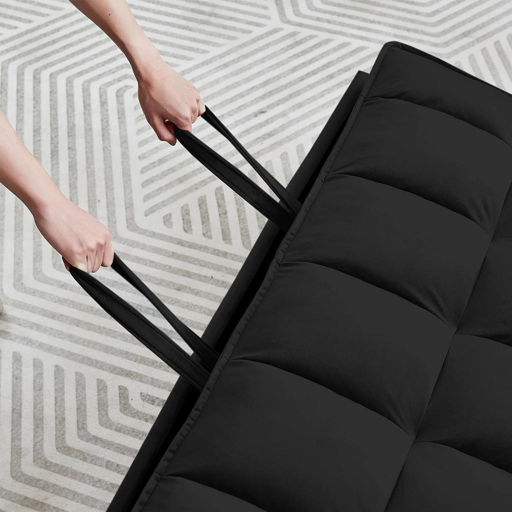 Modern Velvet Convertible Sleeper Sofa Bed with Adjustable Backrest Q437351