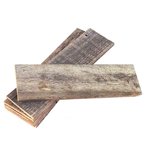 BarnwoodUSA Real Reclaimed Wood Wall Planks for Nail Up Application, Weathered Gray, 8 Square Feet V31996