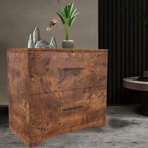 2 Drawer Wood Lateral File Cabinet with Anti-tilt for Home Office U52686