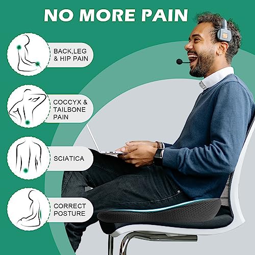 Gel Seat Cushion with Cooling Honeycomb Design, Non-Slip Cover for Office Chair E12879