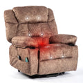 Power Lift Recliner Chair Recliners for Elderly with Heat and Massage Recliner Chair for Living Room with Cup Holders, Remote Control, Sides Pockets for Living Room, Fabric