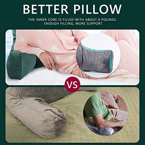 Reading Pillow Bed Wedge with Arms Memory Foam Backrest I681