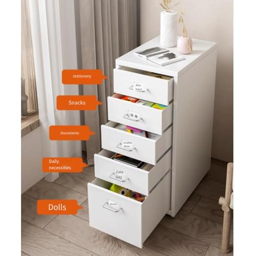 Metal Mobile File Cabinet with Lock Casters for Home Office O369561