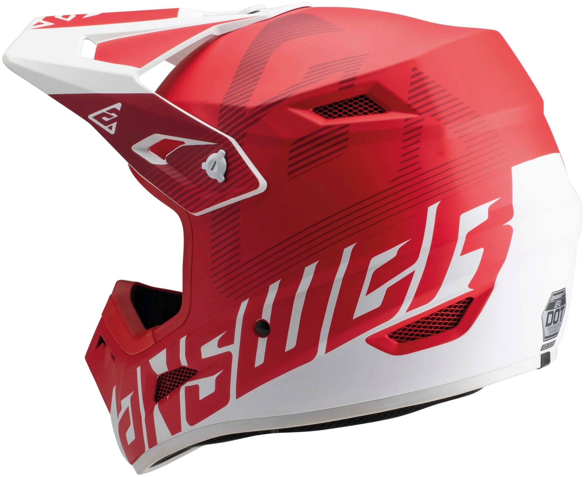 Answer AR1 V2 Bold MX Offroad Helmet Red/White SM S327