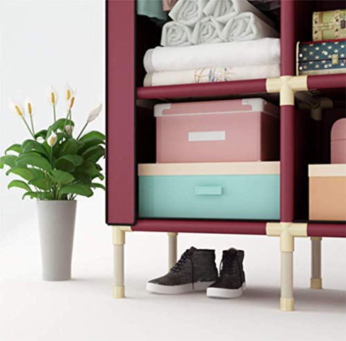 Portable Clothes Closet Wardrobe with Non-Woven Fabric and Zipper, 130x50x190cm P598