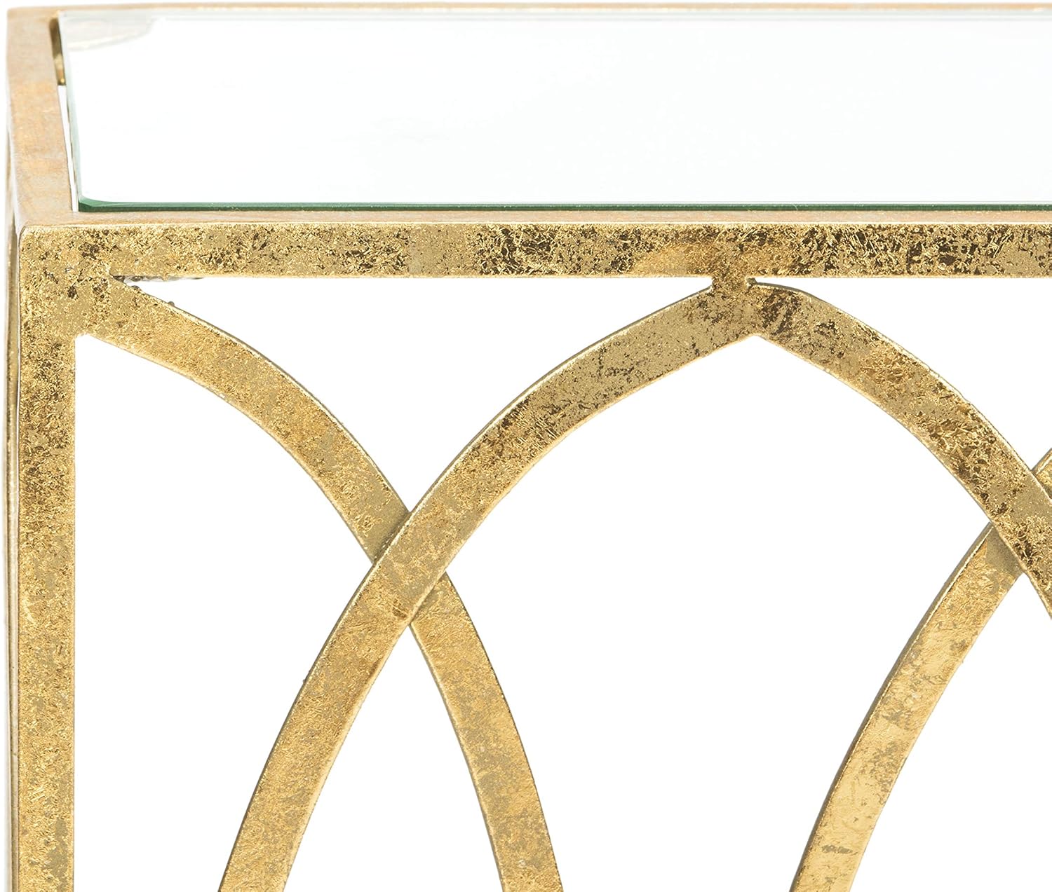 Safavieh Home Carina Gold Foil and Glass Console Table E417