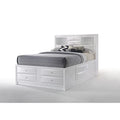 Acme Ireland Queen 8-Drawer Wooden Bed with Storage in White