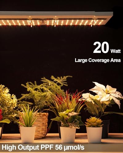 Grow Light for Indoor Plants, 20W Full Spectrum LED with On/Off Switch V65189
