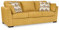 Signature Design by Ashley Keerwick Sofas, 94" W x 41" D x 39" H, Yellow