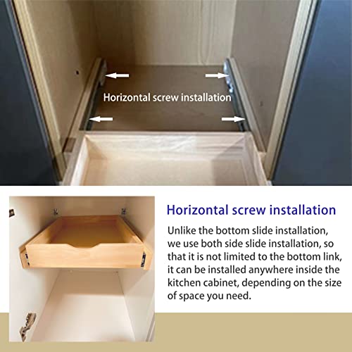 NS Soft Close Cabinet Drawer Wood Pull Out Tray Organizer Q910832