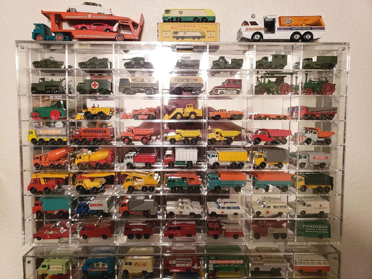 56 Compartment Diecast Toy Car Display Case with Door T12190