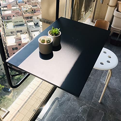 Balcony Hanging Table for Railings, Outdoor Folding, Black T1185