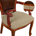 Dining Chair Seat Covers Set of 4 for Dining Room Chairs with Armrest, Upgraded Zipper Kitchen Chair Seat Covers Water Repellent, Washable Jacquard Stretch Chair Covers, Grey, Set of 4