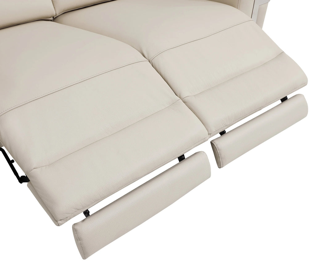 Regal Top Grain Italian Leather Power Recliner Chair - Beige L672