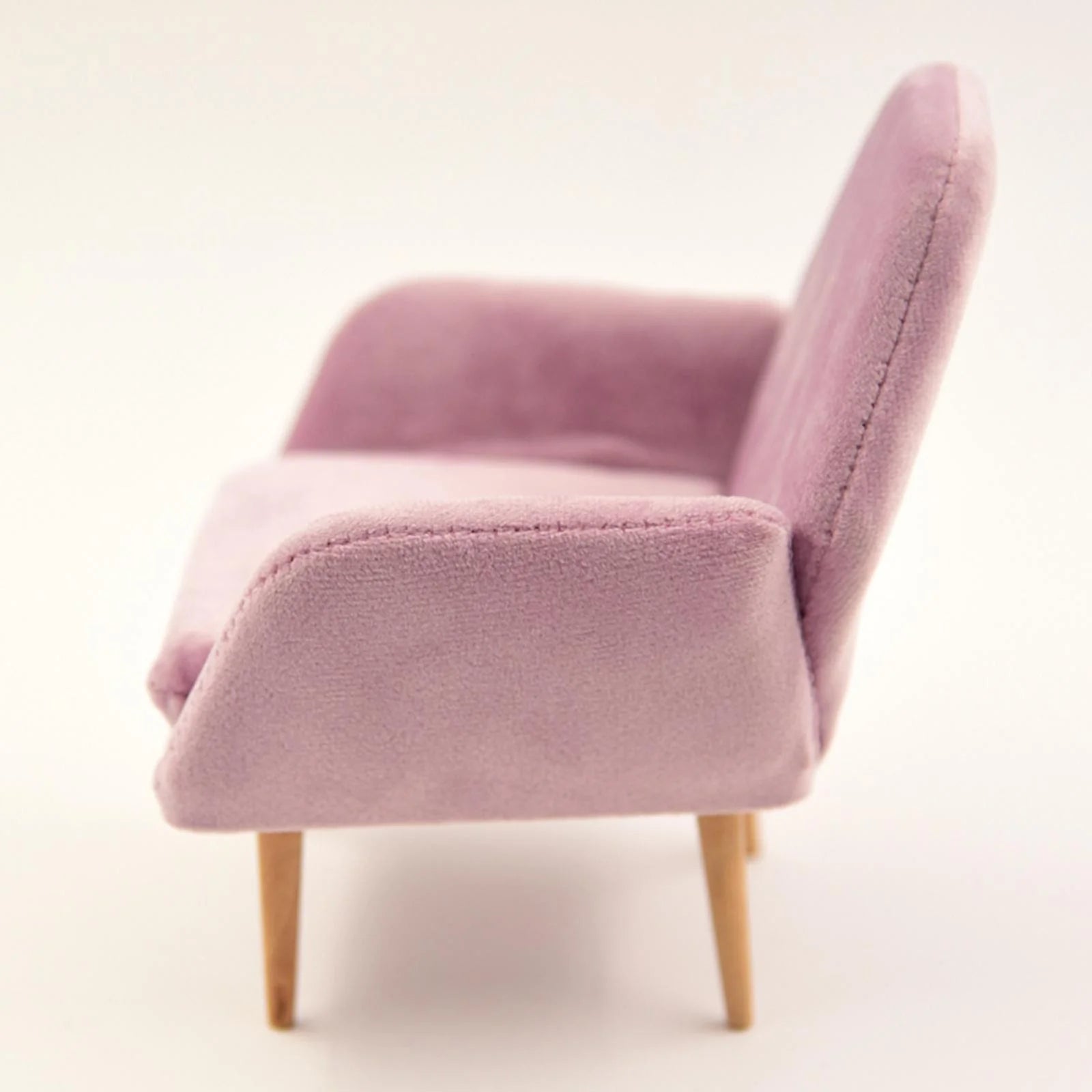 1:6 Dollhouse Miniature Modern Single Sofa Furniture for Dolls - Pink R905574
