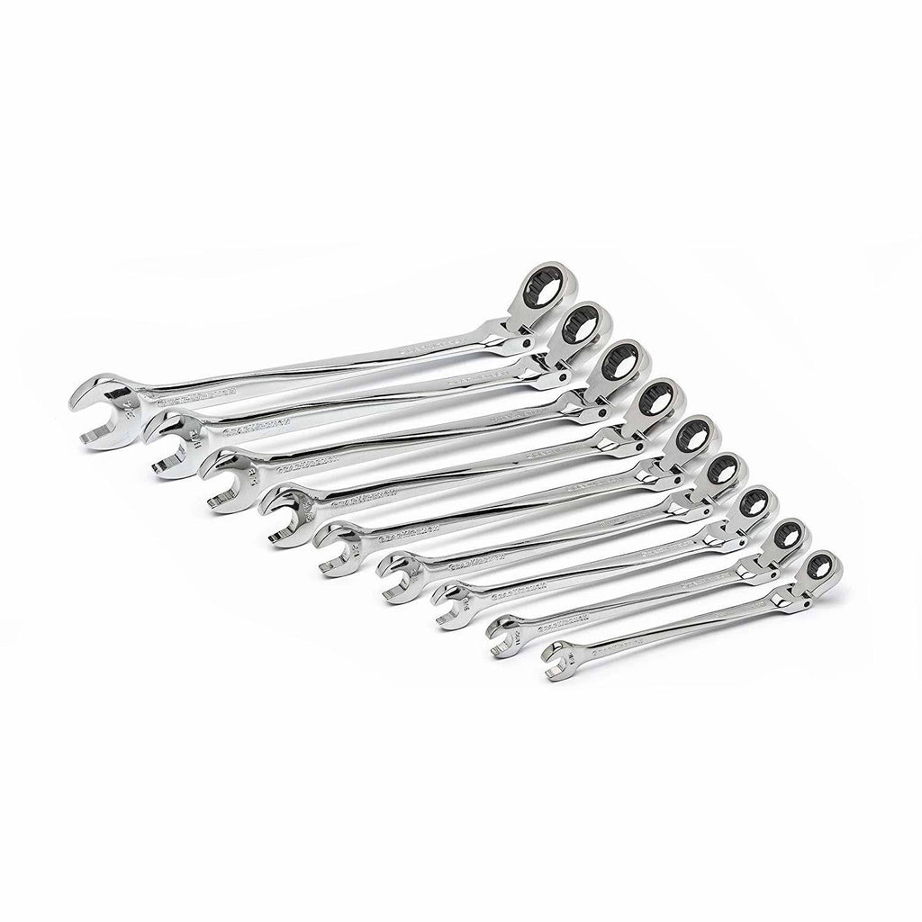 GearWrench 85298 9 Piece X-Beam SAE Flex Combination Ratcheting Wrench Set K744