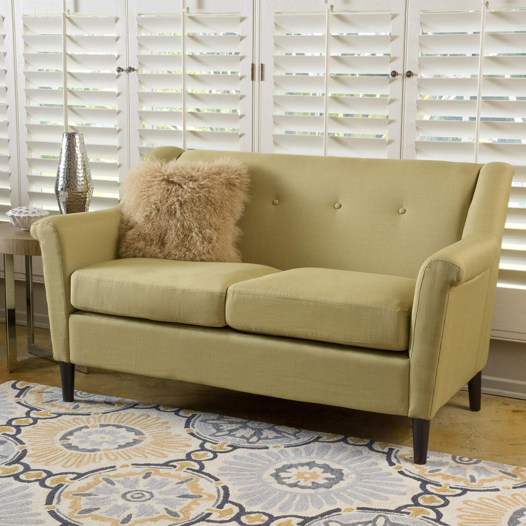 Christopher Knight Home Grace Fabric Sofa, Light Green S962