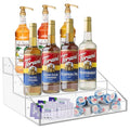 Acrylic Coffee Syrup Rack Organizer, 3 Tier 12 Bottles Coffee Syrup Holder, Coffee Bar Accessories and Organizer for Countertop, Clear Syrup Stand for Liquor, Syrup, Wine, Dressing for Kitchen