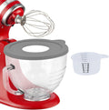 Tilt-Head Stand Mixer Glass Bowl, 5 QT,Compatible with Kitchenaid Artisan&Classic Series,Glass Bowl with Lid,Mixer Bowl Cover to Prevent Spilling of Ingredients