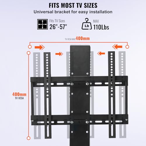 VEVOR Motorized TV Lift Stand for 26-57 inch TVs, Adjustable Height with Remote Control R26245